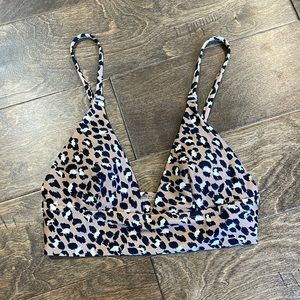 Aerie Bathing suit top- Leopard xs